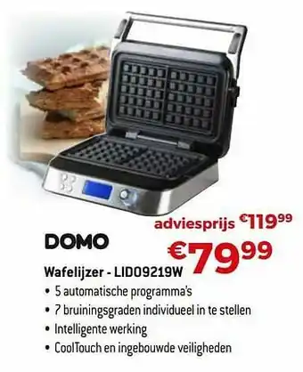 Exellent Domo elektro wafelijzer - lido9219w aanbieding