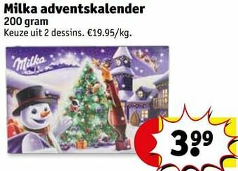 Kruidvat Milka adventskalender aanbieding