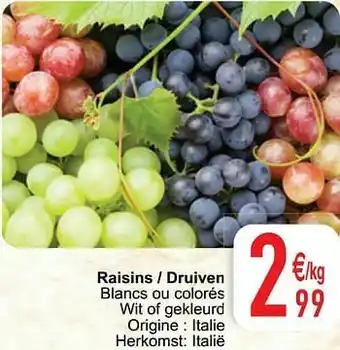 Cora Raisins - druiven aanbieding