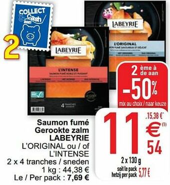 Cora Saumon fumé gerookte zalm labeyrie l’original ou - of l’intense aanbieding