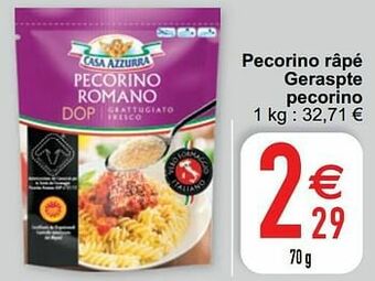 Cora Pecorino râpé geraspte pecorino aanbieding