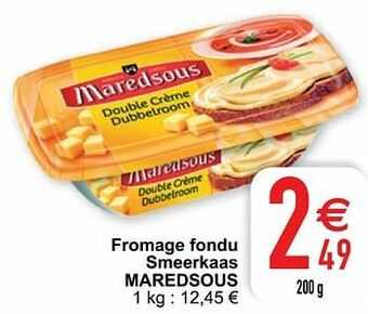 Cora Fromage fondu smeerkaas maredsous aanbieding