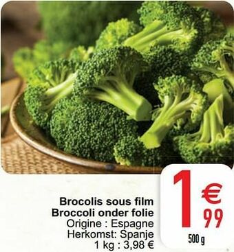 Cora Brocolis sous film broccoli onder folie aanbieding