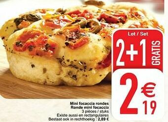 Cora Mini focaccia rondes ronde mini focaccia aanbieding