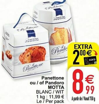 Cora Panettone ou - of pandoro motta blanc - wit aanbieding