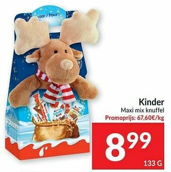 Intermarché Kinder maxi mix knuffel aanbieding