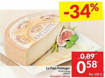 Intermarché Le pays fromager raclettekaas aanbieding