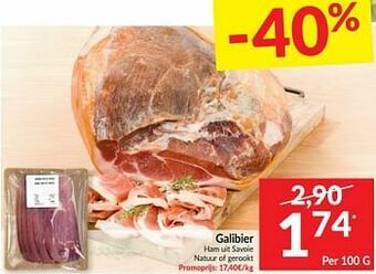 Intermarché Galibier ham uit savoie natuur of gerookt aanbieding