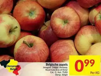 Intermarché Belgische appels jonagold golden boskoop royal-gala cox of elstar aanbieding