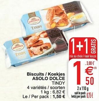 Cora Biscuits - koekjes asolo dolce tindy aanbieding