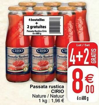 Cora Passata rustica cirio aanbieding