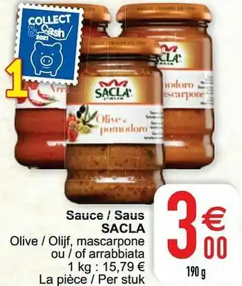 Cora Sauce - saus sacla aanbieding