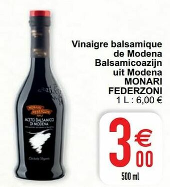Cora Vinaigre balsamique de modena balsamicoazijn uit modena monari federzoni aanbieding
