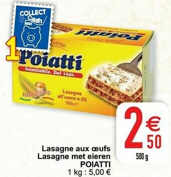 Cora Lasagne aux oeufs lasagne met eieren poiatti aanbieding