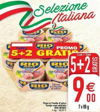 Cora Thon à l’huile d’olive tonijn met olijfolie rio mare aanbieding
