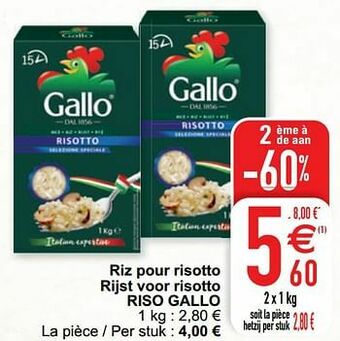 Cora Riz pour risotto rijst voor risotto riso gallo aanbieding