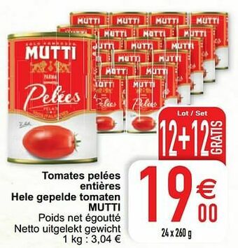 Cora Tomates pelées entières hele gepelde tomaten mutti aanbieding