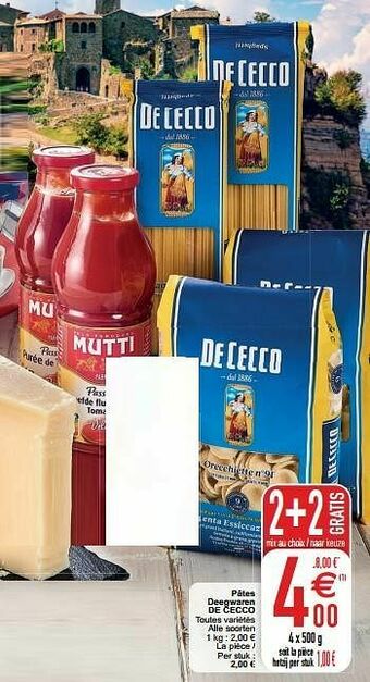 Cora Pâtes deegwaren de cecco aanbieding