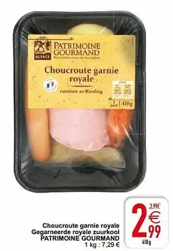 Cora Choucroute garnie royale gegarneerde royale zuurkool patrimoine gourmand aanbieding