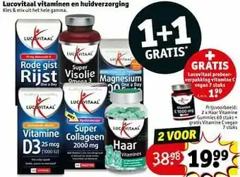 Kruidvat Haar vitamine gummies + gratis vitamine c vegan aanbieding