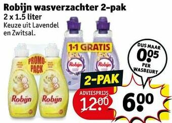 Kruidvat Robijn wasverzachter aanbieding