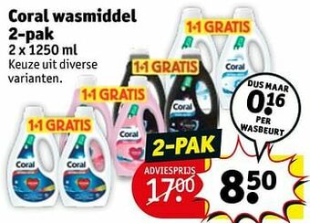 Kruidvat Coral wasmiddel aanbieding