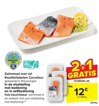 Carrefour Zalmmoot met vel Kwaliteitsketen Carrefour aanbieding