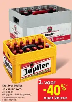 Carrefour Krat bier Jupiler en Jupiler 0,0% aanbieding