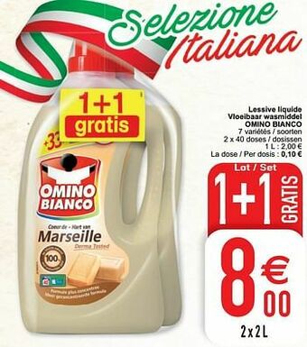 Cora Lessive liquide vloeibaar wasmiddel omino bianco aanbieding
