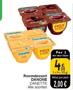 Cora Roomdessert DANONE aanbieding