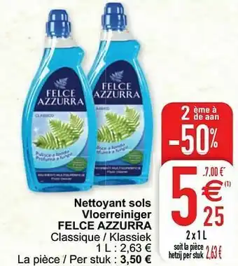Cora Nettoyant sols vloerreiniger felce azzurra aanbieding