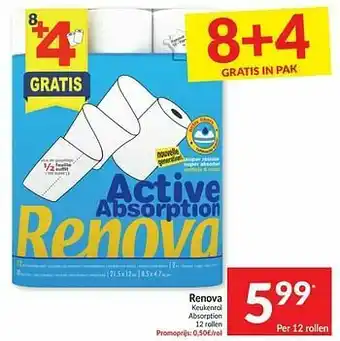 Intermarché Renova keukenrol absorption aanbieding