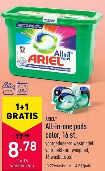 ALDI All-in-one pods color aanbieding