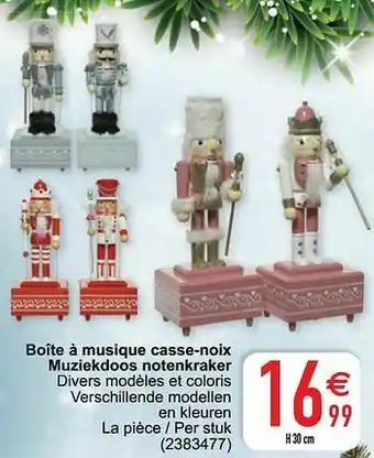 Boîte à musique casse-noix muziekdoos notenkraker