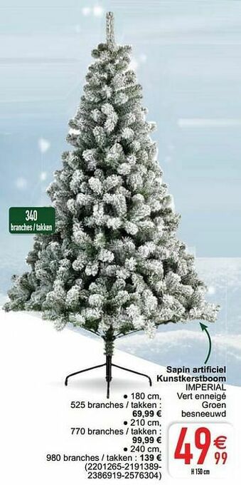Cora Sapin artificiel kunstkerstboom imperial aanbieding