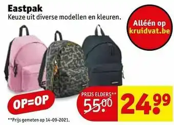 Kruidvat Eastpak aanbieding