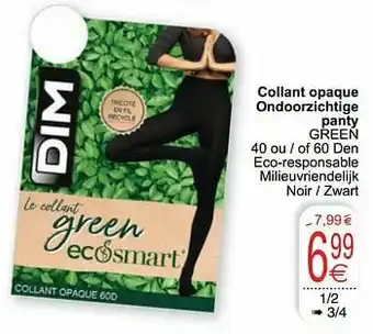 Cora Collant opaque ondoorzichtige panty green aanbieding