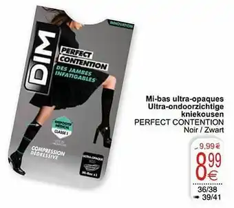 Cora Mi-bas ultra-opaques ultra-ondoorzichtige kniekousen perfect contention aanbieding