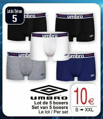 Lot de 5 boxers set van 5 boxers