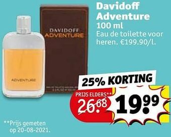 Kruidvat Davidoff adventure edt aanbieding