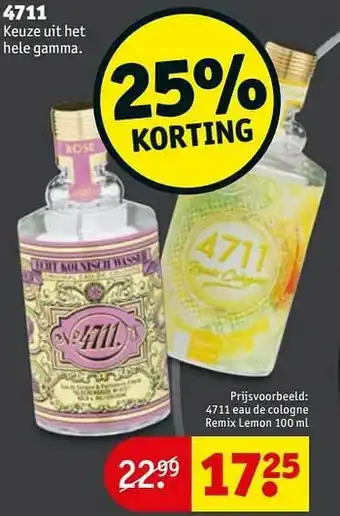 Kruidvat 4711 eau de cologne remix lemon aanbieding