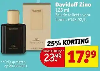 Kruidvat Davidoff zino edt aanbieding