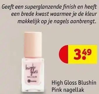 Kruidvat High gloss blushin pink nagellak aanbieding
