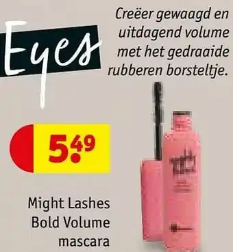 Kruidvat Might lashes bold volume mascara aanbieding