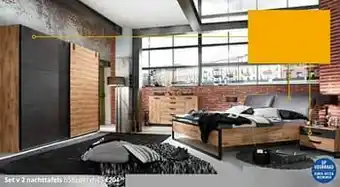 YGO Slaapkamer kick set v 2 nachttafels aanbieding