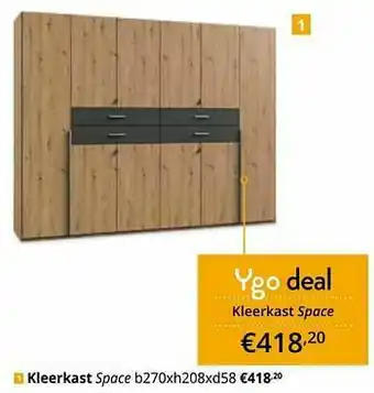 YGO Kleerkast space aanbieding