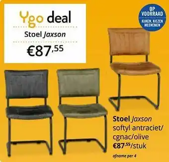 YGO Stoel jaxson aanbieding