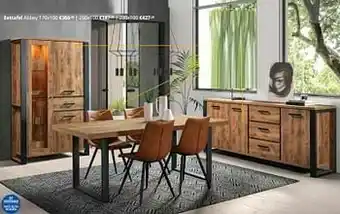 YGO Eetkamer madagascar eettafel abbey aanbieding