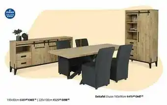 YGO Eetkamer tuareg eettafel cruzzo aanbieding