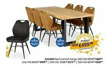YGO Eettafel aksel aanbieding